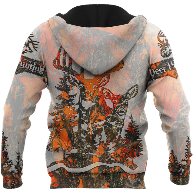 3D All Over Print Deer Hunting Hoodie JJW10082001