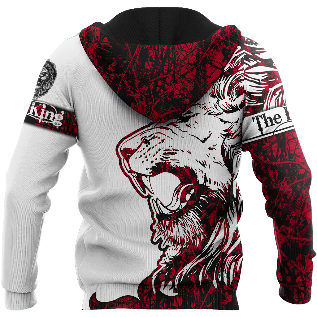 Custom Name The Red Alpha King Lion Tattoo 3D All Over Printed Unisex Shirt