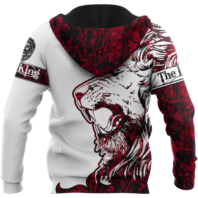 Custom Name The Red Alpha King Lion Tattoo 3D All Over Printed Unisex Shirt