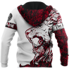 Custom Name The Red Alpha King Lion Tattoo 3D All Over Printed Unisex Shirt