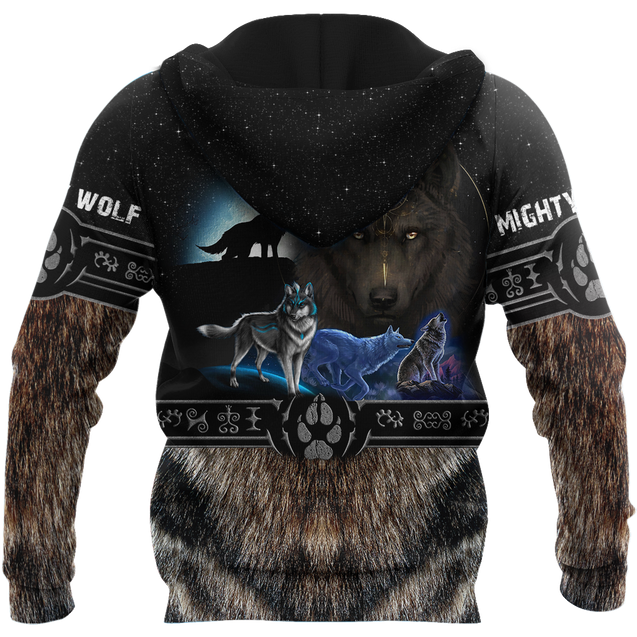 All Over Printed Viking Mighty Wolf Hoodie MEI09152005-MEI