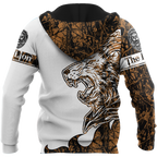 The Gold Lion Tattoo Over Printed Hoodie