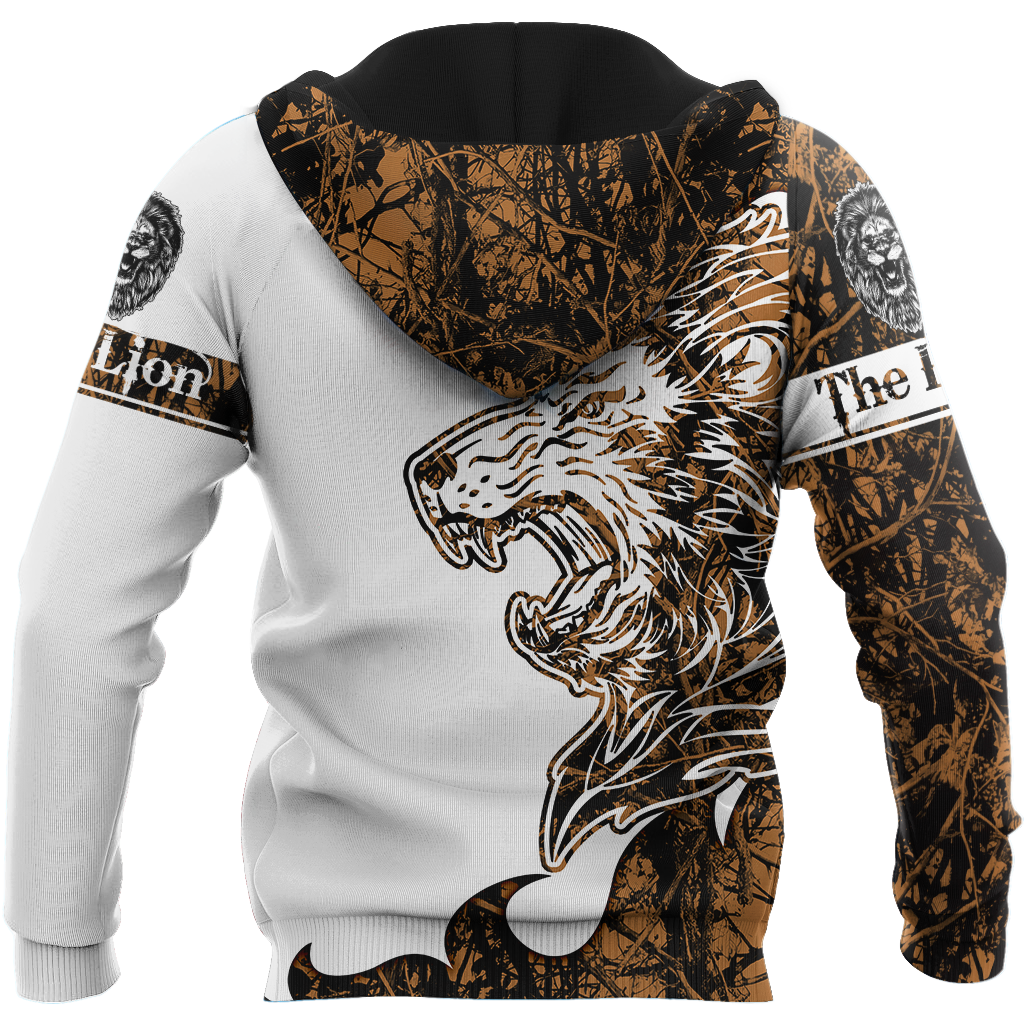 The Gold Lion Tattoo Over Printed Hoodie