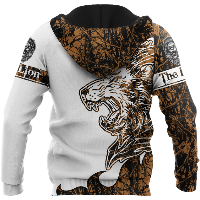 The Gold Lion Tattoo Over Printed Hoodie