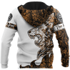 The Gold Lion Tattoo Over Printed Hoodie