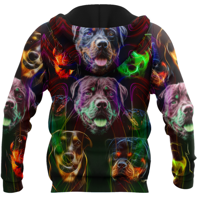 Rottweiler colorful 3D hoodie shirt for men and women JJW18092002S