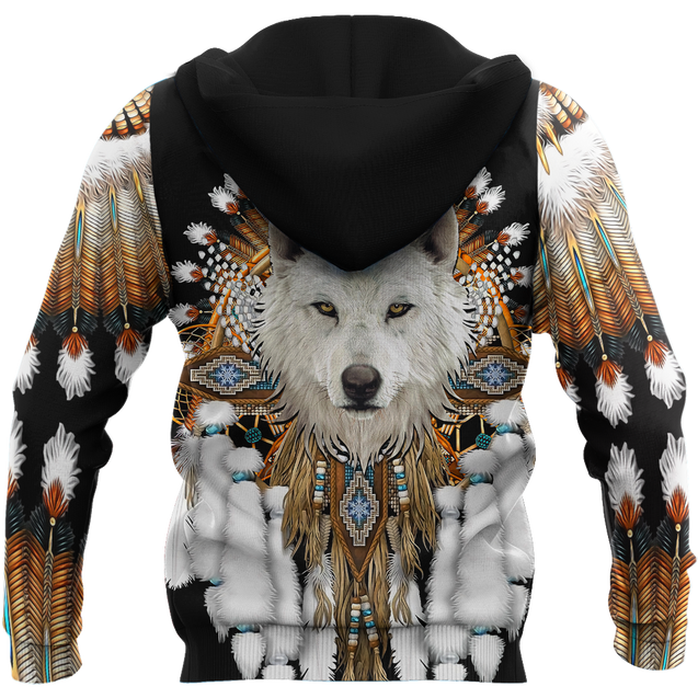 Native American Wolf 3D All Over Printed Shirts MP18052002-Apparel-MP-Hoodie-S-Vibe Cosy™