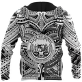 Amazing Polynesian Tattoo And Hawaii Hoodie-ML-Apparel-ML-Zipped Hoodie-S-Vibe Cosy™