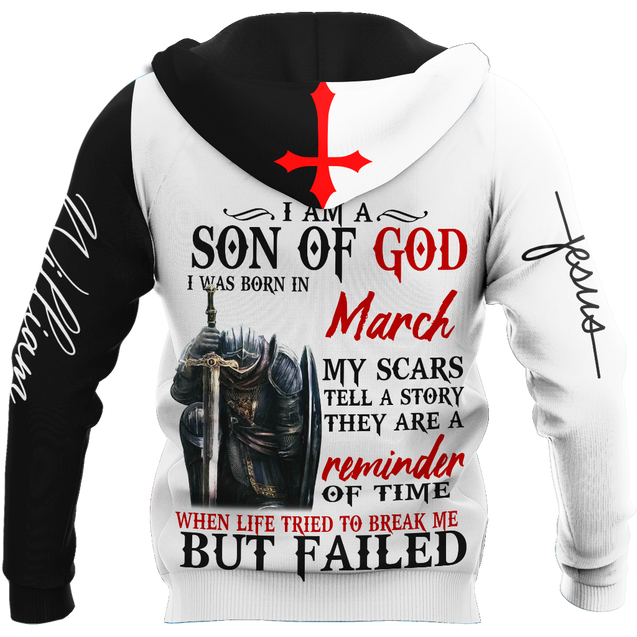 March - Son of God Custome Name 3D All Over Printed Shirts For Men and Women MH141120S3