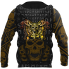 Golden Viking Skull Hoodie MEI