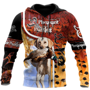 Pheasant Hunting Camo 3D Over Printed Unisex Deluxe Hoodie ML