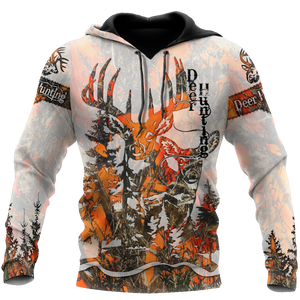 3D All Over Print Deer Hunting Hoodie JJW10082001