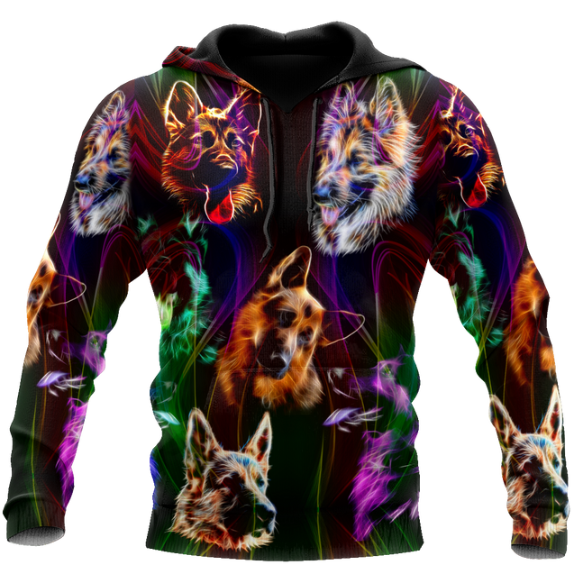 German shepherd colorful hoodie shirt for men and women JJW16092003S