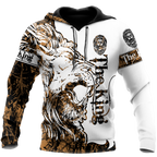 3D The Alpha King Lion Tattoo Over Printed Hoodie