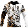 3D The Alpha King Lion Tattoo Over Printed Hoodie