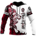 The Red Lion Tattoo Over Printed Hoodie