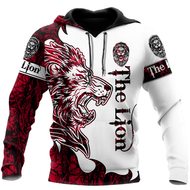 The Red Lion Tattoo Over Printed Hoodie