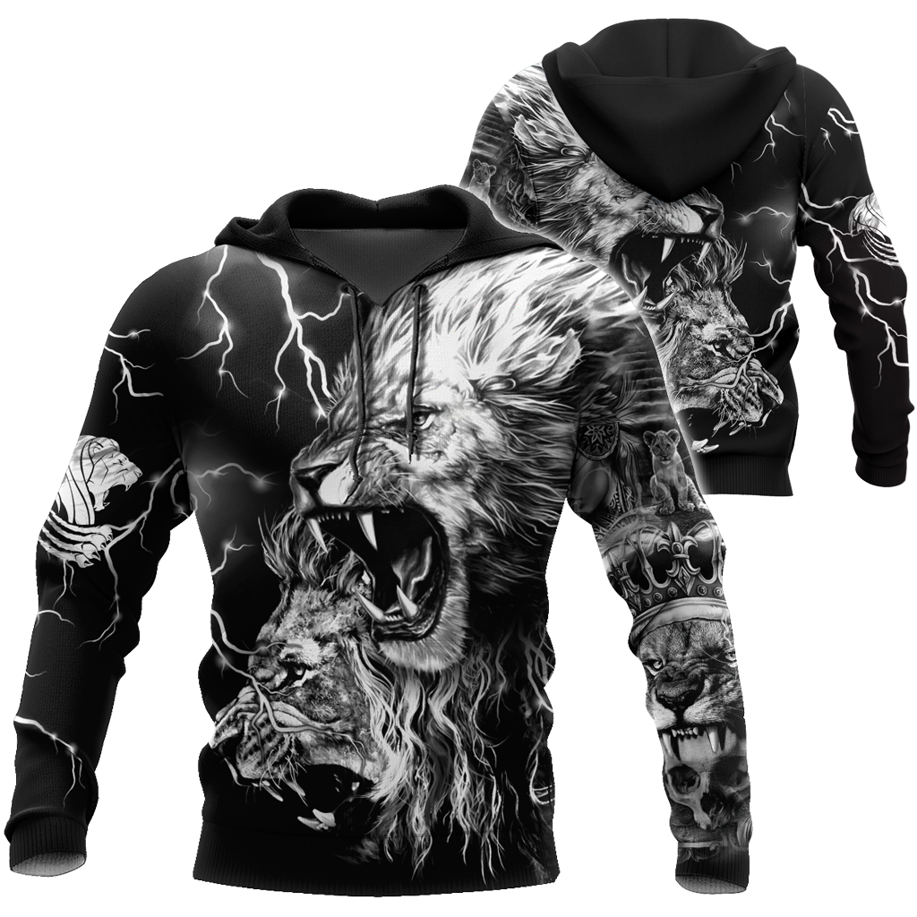 Lion Tattoo Thunder 3D All Over Printed  Unisex Shirts