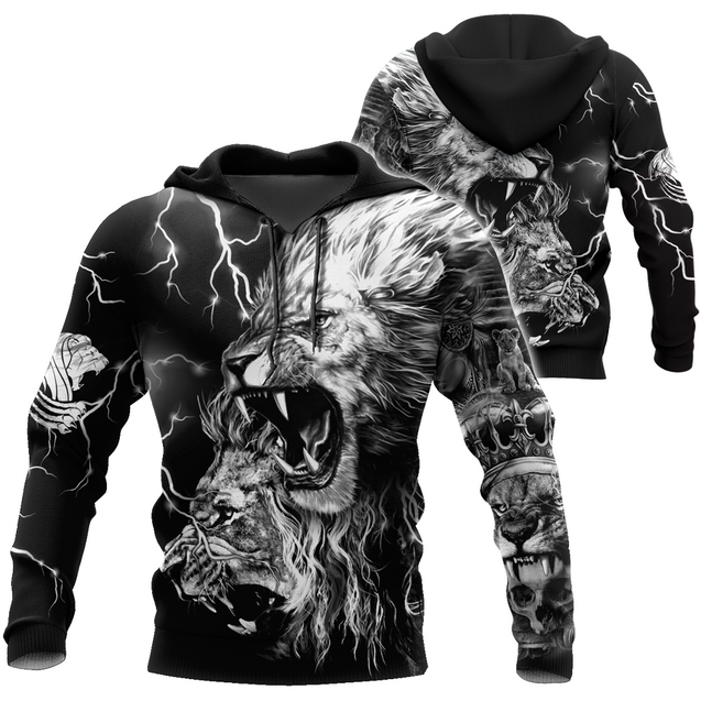 Lion Tattoo Thunder 3D All Over Printed  Unisex Shirts