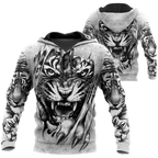 3D Tiger Tattoo Potrait  Over Printed Shirt for Men and Women