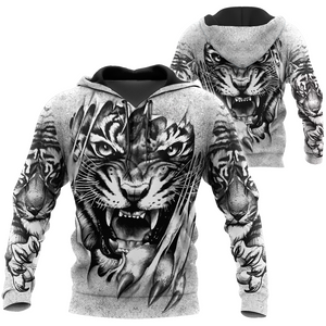 3D Tiger Tattoo Potrait  Over Printed Shirt for Men and Women