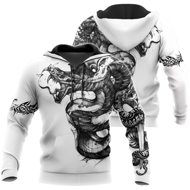 Snake Tattoo Hoodie T Shirt For Men and Women HAC210501-Apparel-NM-Hoodie-S-Vibe Cosy™