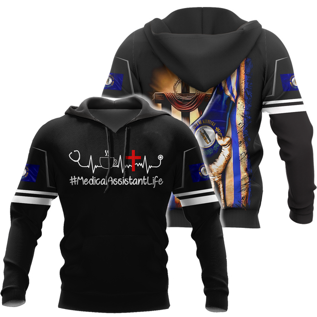 Medical assistant Kentucky 3d hoodie shirt for men and women HAC040403-Apparel-HG-Hoodie-S-Vibe Cosy™