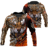 Warrior Tiger Hoodie Over Printed for Men and Women