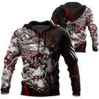 Red Thunder Wolf Tattoo All Over Printed Unisex Shirt