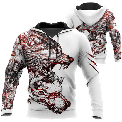 Alpha Wolf Tattoo 3D All Over Printed Unisex Shirts