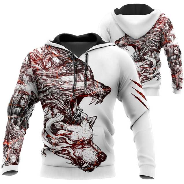 Alpha Wolf Tattoo 3D All Over Printed Unisex Shirts