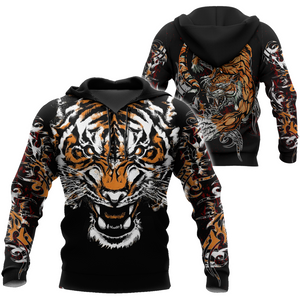 Tiger Fighter 3D Over Printed Shirt for Men and Women