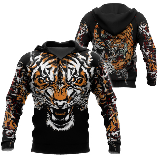 Tiger Fighter 3D Over Printed Shirt for Men and Women