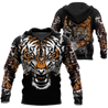 Tiger Fighter 3D Over Printed Shirt for Men and Women