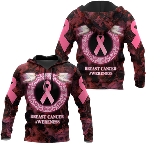 3D Angel Breast Cancer Awareness Hoodie T-Shirt Sweatshirt SU110301-Apparel-SUN-Hoodie-S-Vibe Cosy™