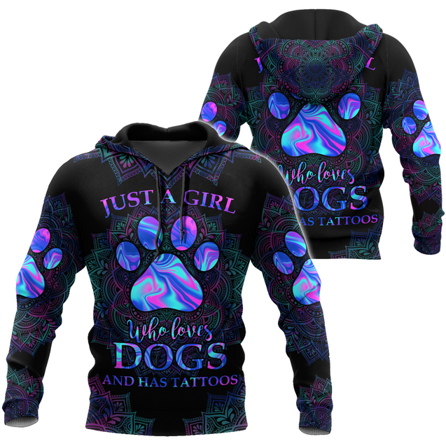 Girl loves dogs 3d hoodie shirt for men and women HAC100906