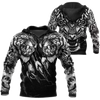 Double Tiger 3D Tattoo Over Printed Shirt for Men and Women