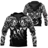 Double Tiger 3D Tattoo Over Printed Shirt for Men and Women