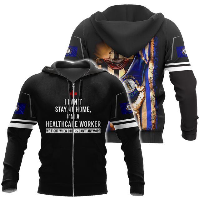 Healthcare worker Kentucky 3d hoodie shirt for men and women HAC040404-Apparel-HG-Zip hoodie-S-Vibe Cosy™