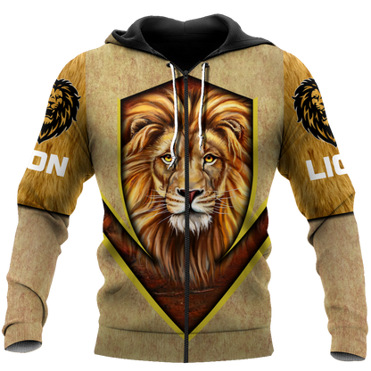 Love Lion Over Printed Hoodie
