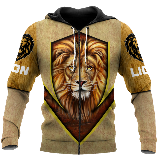 Love Lion Over Printed Hoodie