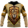 Love Lion Over Printed Hoodie