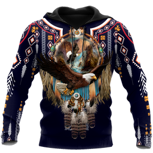 Eagle Fly Dreamcatcher Native American 3D All Over Printed Shirts