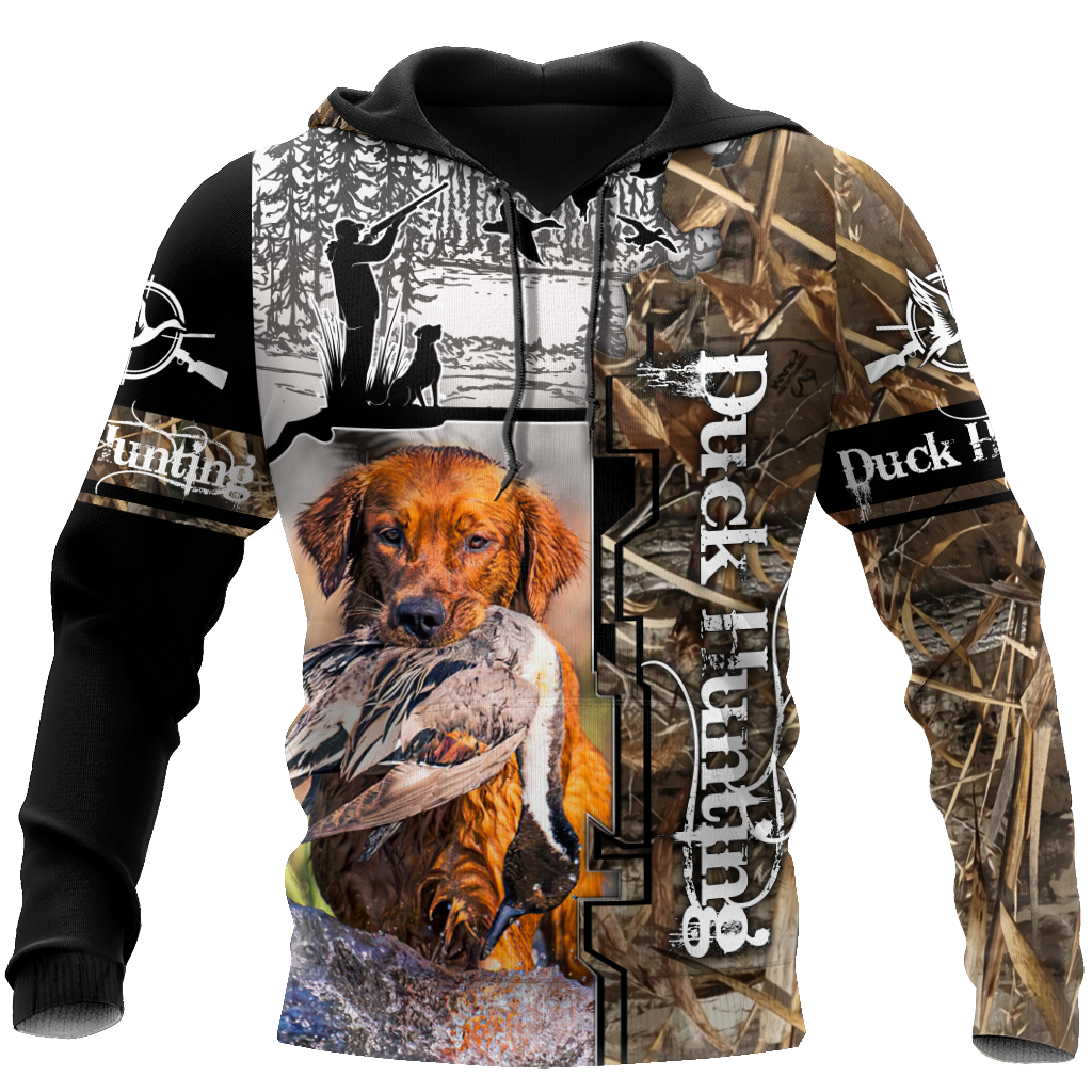 Golden Retriever Duck Hunting Dog 3D All Over Print  Hoodie