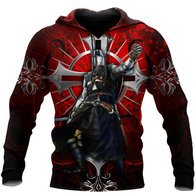 Premium Knight Templar Red Cross All Over Printed Shirts For Men And Women MEI