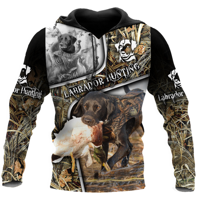 Labrador Hunting 3D Over Printed Unisex Deluxe Hoodie ML