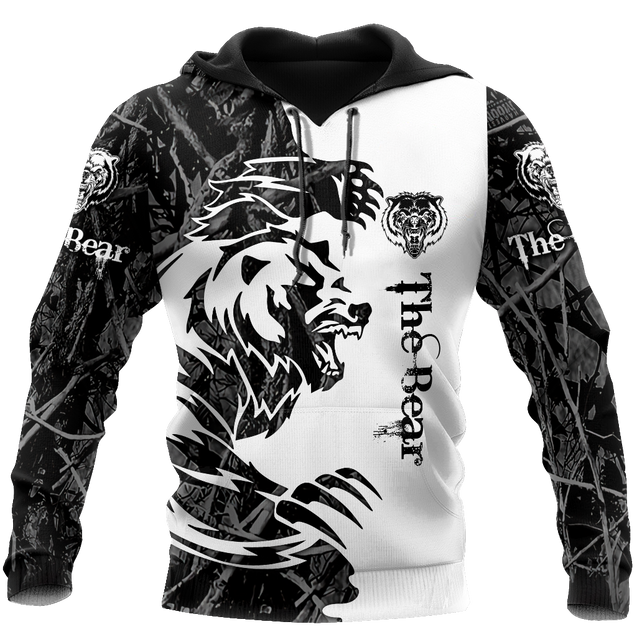 All Over Printed Bear Tatoo Hoodie MEI09262004-MEI