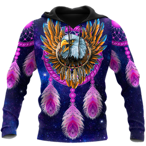 Eagle Purple Dreamcatcher Native American 3D All Over Printed Shirts VP11092002-LAM