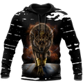 All Over Printed Beautiful Wolf King Hoodie MEI09122001-MEI