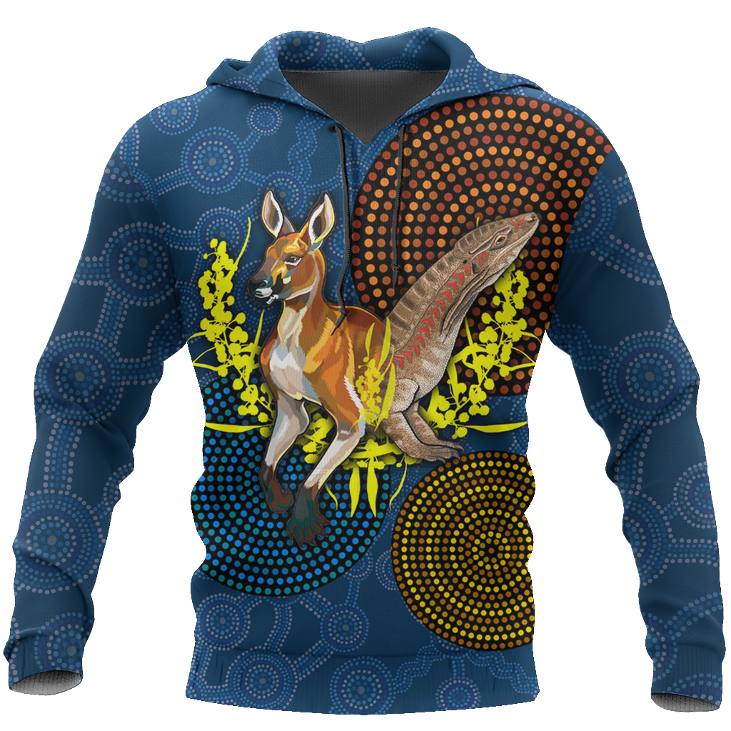 We are one Koori and Australia all over shirt for men and women blue TR030402-Apparel-Huyencass-Hoodie-S-Vibe Cosy™